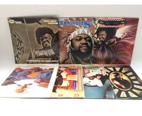 Seven Buddy Miles LPs including 'Expressway To The Stars', 'Sneak Attack', 'Buddy Miles Live' and others.