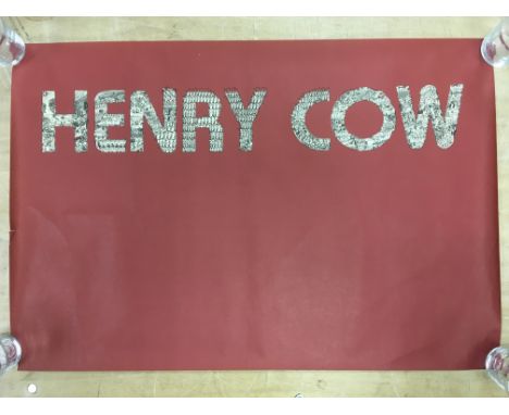 Two vintage band posters, one for Henry Cow, approx 72cm x 50cm, and one for Yes, approx 84cm x 60cm.