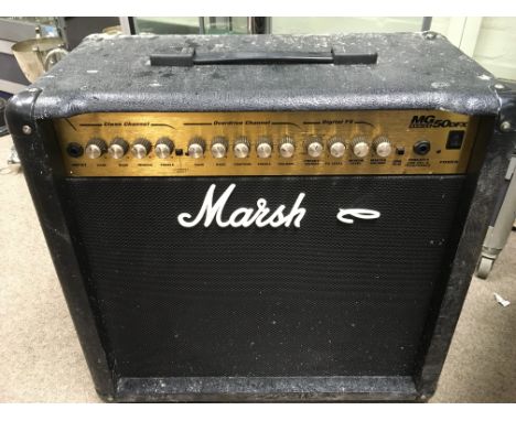 A Marshall MG50DFX guitar amplifier.