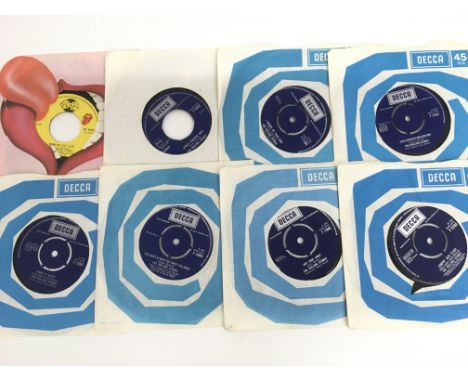 Eight Rolling Stones 7inch singles in original company sleeves.