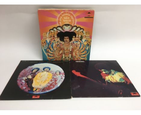 Three Jimi Hendrix LPs including Japanese imports.