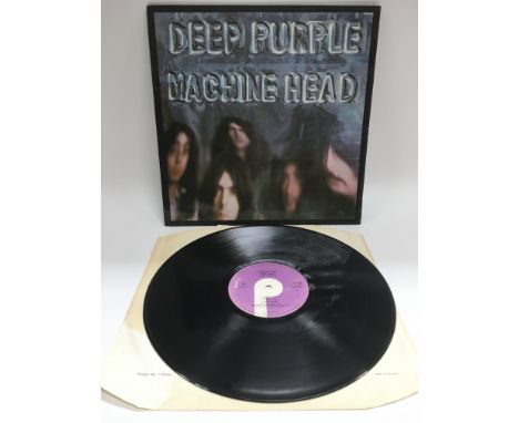 A first UK pressing of 'Machine Head' by Deep Purple, Ex/Ex, poster included.