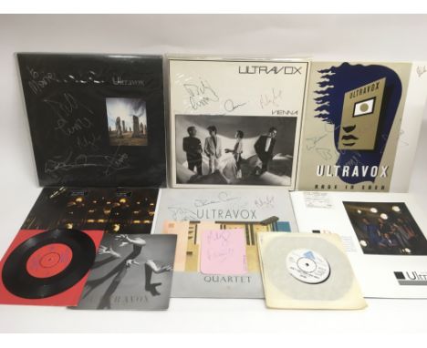 A collection of mainly signed Ultravox and Midge Ure records and a tour program with ticket. Includes a Rich Kids 7inch singl
