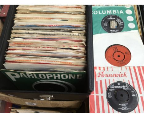 A record case of approx 80 plus 1960s 7inch singles including London labels and artists comprising The Who, The Discs, Jimi H