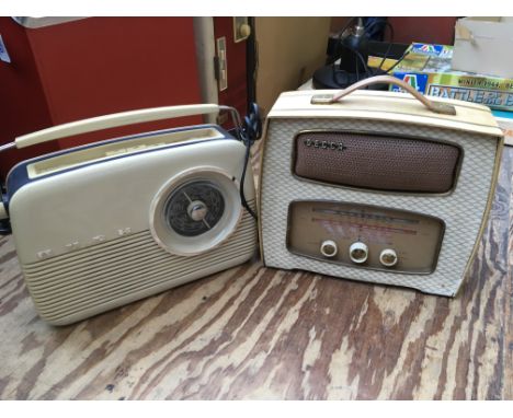 Two radios comprising a vintage Decca and a reproduction Bush radio.