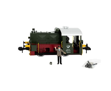   MÄRKLIN Sonderausführung der Diesellok 5579, Spur 1,  kleine Diesel-Rangier-Lok in der Ausführung "Deutsche Post", grün-/ro