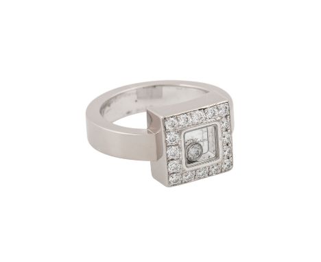   CHOPARD Ring "Happy Diamonds",  Brillanten zus. ca. 0,20 ct, sehr gute Farbe u. Reinheit, WG 18K, RW: 48, 20./21. Jh., leic