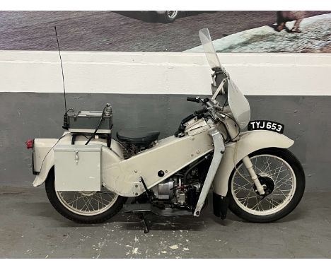 Make & Model:Velocette, Mk3 LE 200 Noddy Bike  Date of Reg:TYJ653 Colour:Grey cc:200  Fuel Type:Petrol    Summary:200cc. This