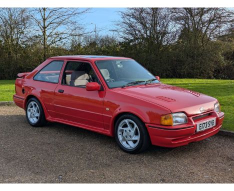 Make & Model:Ford, Escort RS Turbo Date of Reg:E173SYB Colour:Red cc:1597 MoT:2025-11-28 Fuel Type:Petrol Mileage:73099 Trans