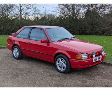 Make & Model:Ford , Escort XR3i Date of Reg:G611ODH Colour:Red cc:1597 MoT:2025-10-18 Fuel Type:Petrol Mileage:97540 Transmis