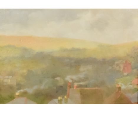 Herbert Dalziel (1858-1941) - Oil painting - "A South West Gale", signed and dated 1896, mahogany panel 10ins x 14ins, in gil
