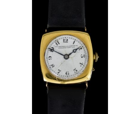An 18ct Gold Manual Wind Gentleman's Wristwatch, by The Northern Goldsmiths Co., Newcastle upon Tyne, 18ct gold case, 28mm di