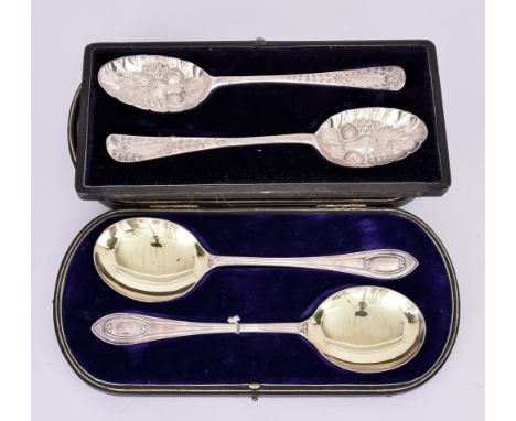 A Pair of George III Irish Silver Berry Pattern Spoons, and Mixed Silver Ware, the spoons&nbsp;by Michael Keating, Dublin 177