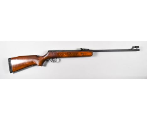 A .22 Calibre Air Rifle by BSA, Model Super Sport, Serial No D861975, blue steel barrel, 16ins, with elevating sights, blue s