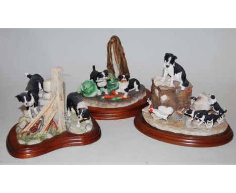 Three Border Fine Arts Society figures to include Out of Harm's Way B0537, All Things Wise &amp; Wonderful "Bob &amp; Sweep" 