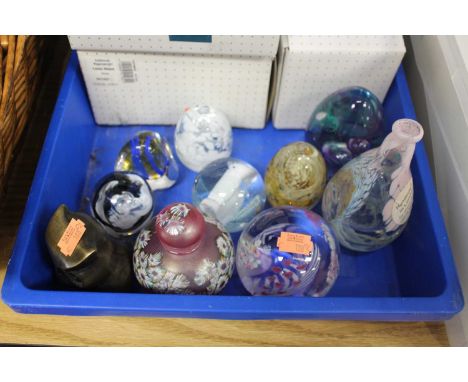 A collection of various paperweights to include Caithness and Isle of Wight glassCondition report: A couple with quite light 