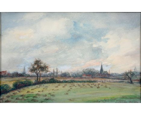 A. E. O. BROOKS, BIRCHFIELDS FROM SLADE LANE LONGSIGHT, SIGNED AND DATED 1904, WATERCOLOUR, 17 X 26CM AND AFTER A. R. QUINTON