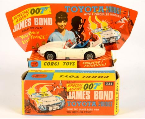 A CORGI JAMES BOND TOYOTA 2000GT, NUMBER 336, BOXED 