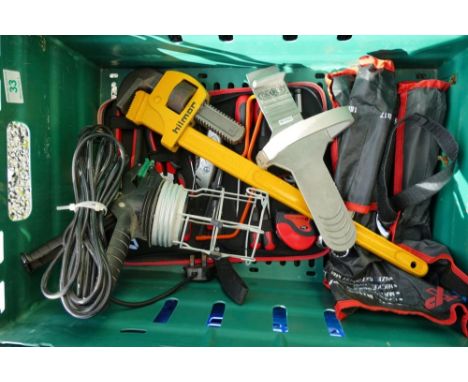 A collection of mainly unused hand tools including screwdrivers, spanners, pliers, etc (1 tray) 