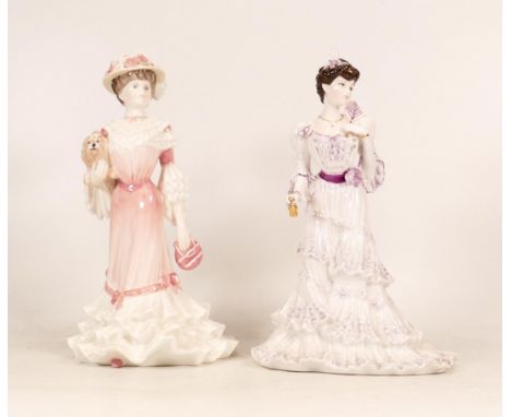 Two Coalport Limited Edition Golden Age Figures -Georgina &amp; Eugenie First Night at the Opera 