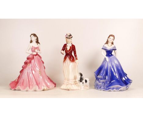 Three Lady Figures to include Coalport Ruby Anniversary and Ladies of Fashion Annabelle together with Royal Doulton Sarah HN3