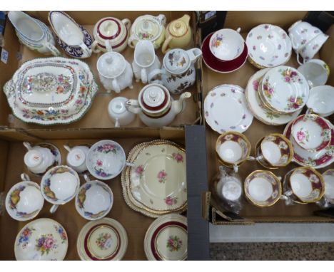 A mixed collection of ceramic items to include Royal Albert Lady Hamilton Tea Cups, Adderley Floral Cups and Saucers, Woods i