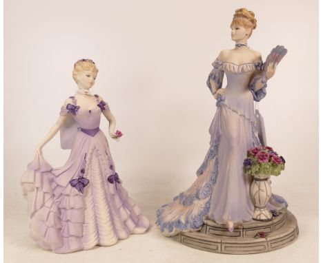 Coalport Matt Lady Figures First Waltz &amp; Mademoiselle Claudette (limited Edition) 