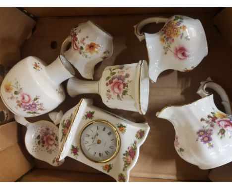 A collection of Royal Crown Derby Derby Posies items to include bell, cream jugs, vases, milk jugs, etc together with Royal A