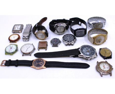 Collection of Vintage and Quartz watches.  To include a Casio Quartz watch, a Vintage Buler 21 Jewels Shockproof watch, some 