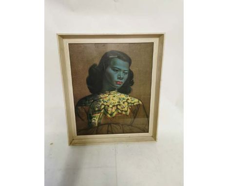 Vladimir Tretchikoff- Chinese Girl&nbsp; Original print in frame. Frame: 60cm by 70cm. (1)