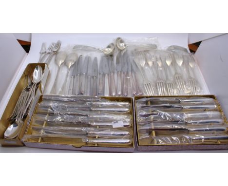 Twelve Sterling Silver Handled Garrard & Co Knifes. Six longer Sterling Silver Handled Garrard & Co Knives, Six Sterling Hand