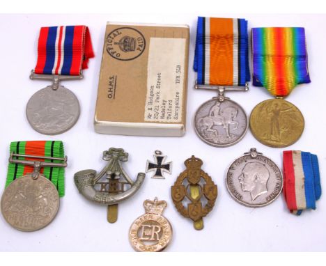 Two WW1 Medals belonging to General D.T. Hodgson (R.A) Royal Artillery. One of them is a War Medal and the other is a Victory