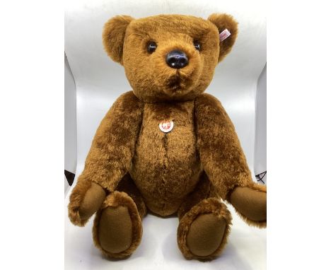     Steiff very large beautiful German Vintage Boxed teddy bear PB55 large oversized Brown bear 22’ replica of 1902 early bea