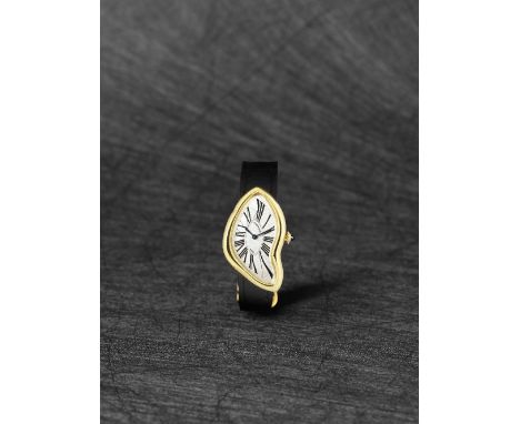 Cartier. An unusual and very limited edition 18K gold manual wind wristwatch made as part of the Paris 1991 editionModel: Cra