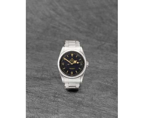 Rolex. A fine stainless steel automatic bracelet watchModel: ExplorerReference: 6610Date: Circa 1955Movement: 25-jewel Cal.10