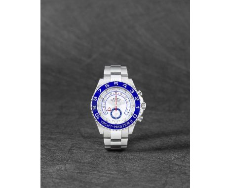 Rolex. A stainless steel automatic flyback regatta chronograph bracelet watchModel: Yacht-Master IIReference: 116680Date: Pur