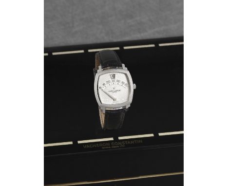 Vacheron Constantin. A fine and unusual 18K white gold automatic jump hour wristwatchModel: SaltarelloReference: 43041/000GDa