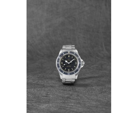 Rolex. A rare and highly sought after stainless steel automatic bracelet watch with gilt gloss chapter 'no meters' and exclam