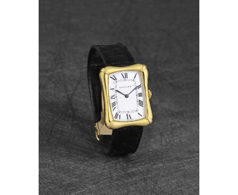 Cartier. A fine and rare 18K gold manual wind wristwatchModel: Bamboo CoussinDate: Circa 1970Movement: 17-jewel Cal.78 manual
