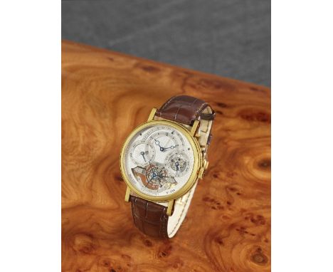 Breguet. A fine and rare 18K rose gold manual wind perpetual calendar tourbillon wristwatchModel: Classique Complications Per