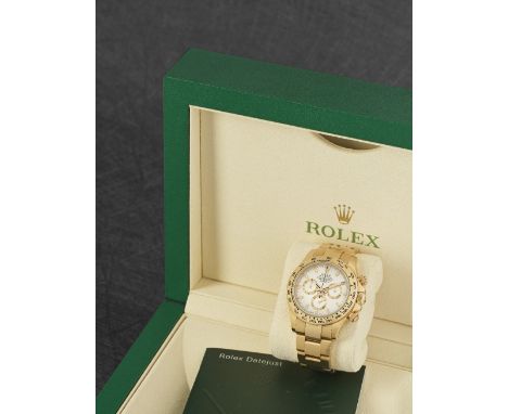 Rolex. A fine 18K rose gold automatic chronograph bracelet watchModel: Cosmograph DaytonaReference: 116505Date: Purchased 29t