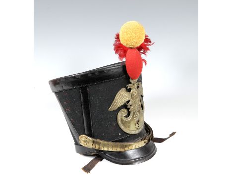 Shako of the 2nd Regiment of Hunters or Musketeers, ca. 1812.Measurements: 20 cm high; 28,5 cm diameter.Russian Shako corresp