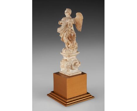 Andalusian school, probably from Cordoba. First half of the 18th century."Saint Raphael the ArchangelCarving in alabaster, wi