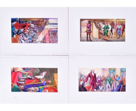 Mardon Son &amp; Hall - x4 pieces of detailed, mixed media, original artwork, believed to have been created by artists who wo