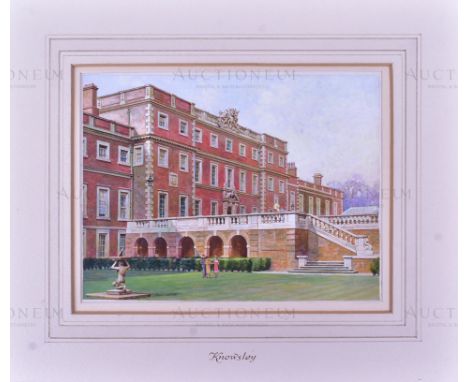 WD &amp; HO Wills Cigarette Cards &ndash; Beautiful Homes (1930) - ' Knowsley ' - the original hand painted mixed media artwo