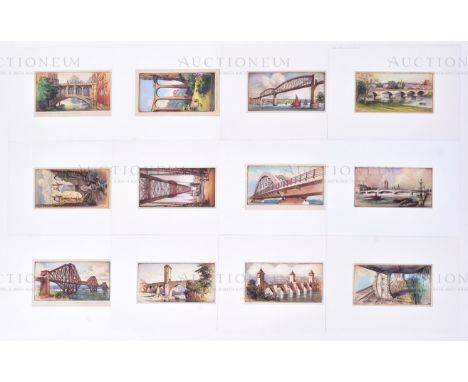 Mardon Son &amp; Hall Ltd, Bristol - x12 highly detailed, mixed media, illustrations of European bridges, old and new. Believ