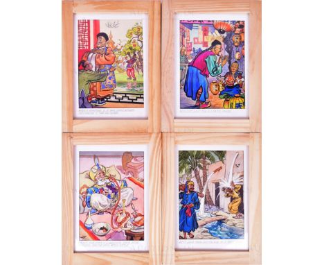Louis Ward (1913 - 2005) - x4 pieces of detailed, mixed media, original paintings by Bristol artist Louis Ward, believed to h