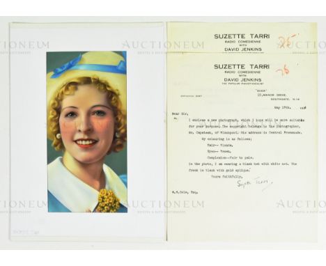 Churchman's (W.A & A.C), Cigarettes - Stars Of Variety (unproduced series c1946) - Original Artwork - Suzette Tarri - an orig