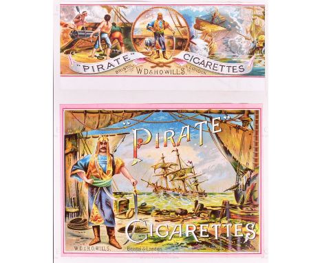 W. D &amp; H. O. Wills - Pirate Cigarettes - two believed c1920s / 1930s large format printer's proof artwork pieces, likely 