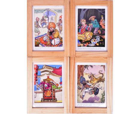 Louis Ward (1913 - 2005) - x4 pieces of detailed, mixed media, original paintings by Bristol artist Louis Ward, believed to h